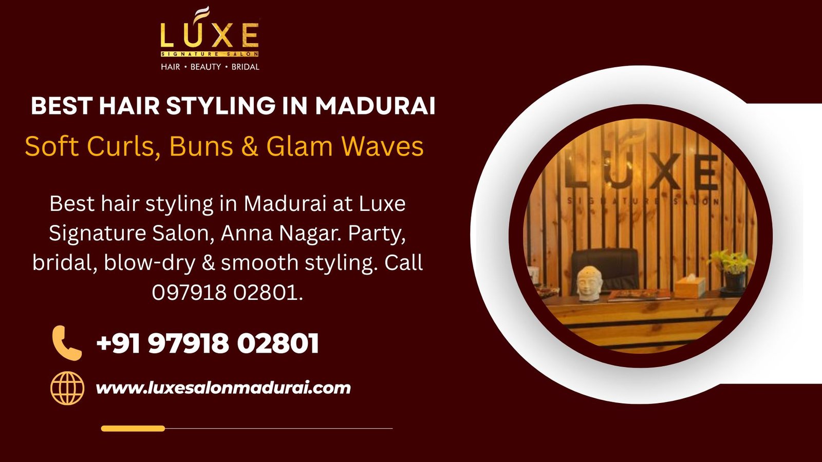 Best Hair Styling in Madurai: Soft Curls, Buns & Glam Waves