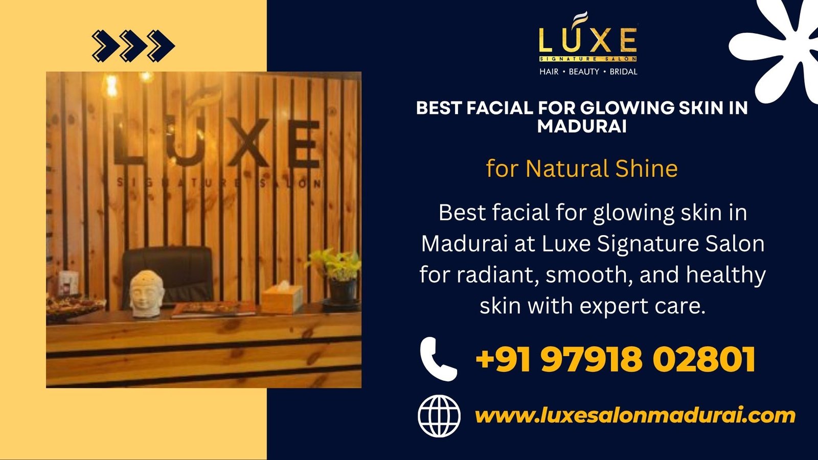 Best facial for glowing skin in Madurai at Luxe Signature Salon for radiant, smooth, and healthy skin with expert care.